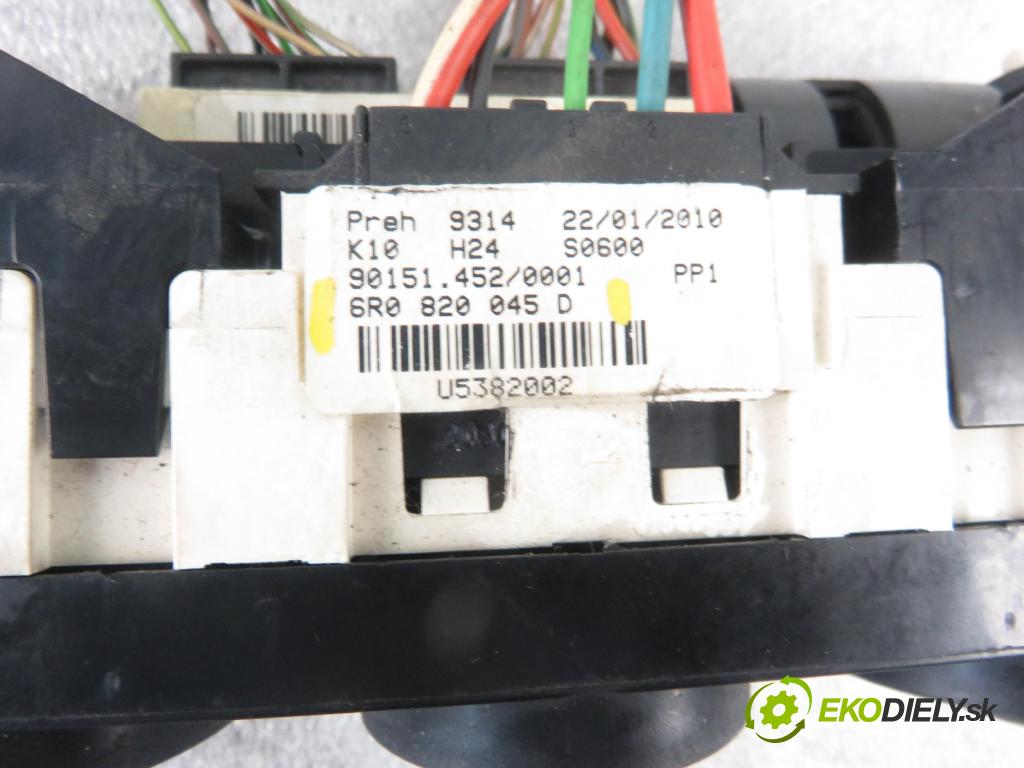 VW POLO (6R, 6C) HB 2010 44,00 1.2 - CGPB 1198,00 Panel topení KLIMATIZACE: 6R0820045D