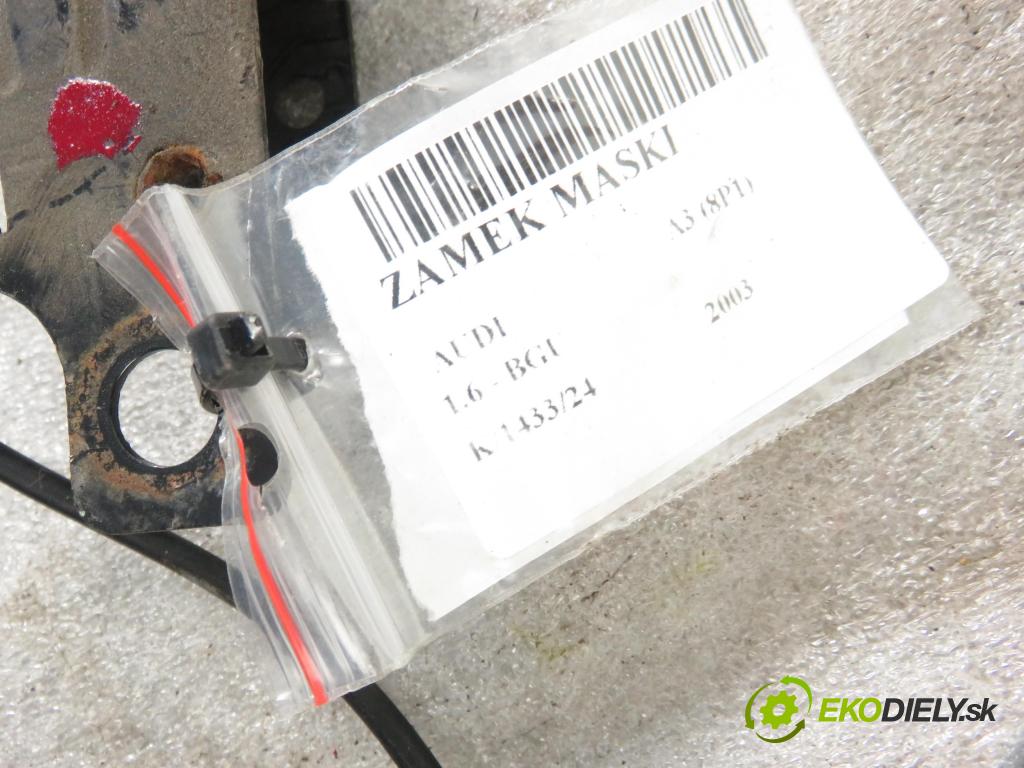 AUDI A3 (8P1) HB 2003 75,00 1.6 - BGU 1595,00 zámok kapoty 8P0823509C