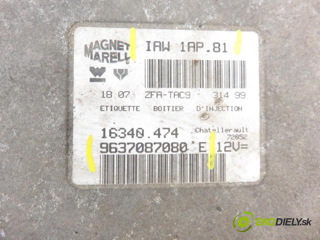 CITROEN SAXO (S0, S1) HB 1999 55,00 1.4 VTS 75 - KFX (TU3JP) 1360,00 řídící jednotka motora IAW1AP81 ; 9637087080E