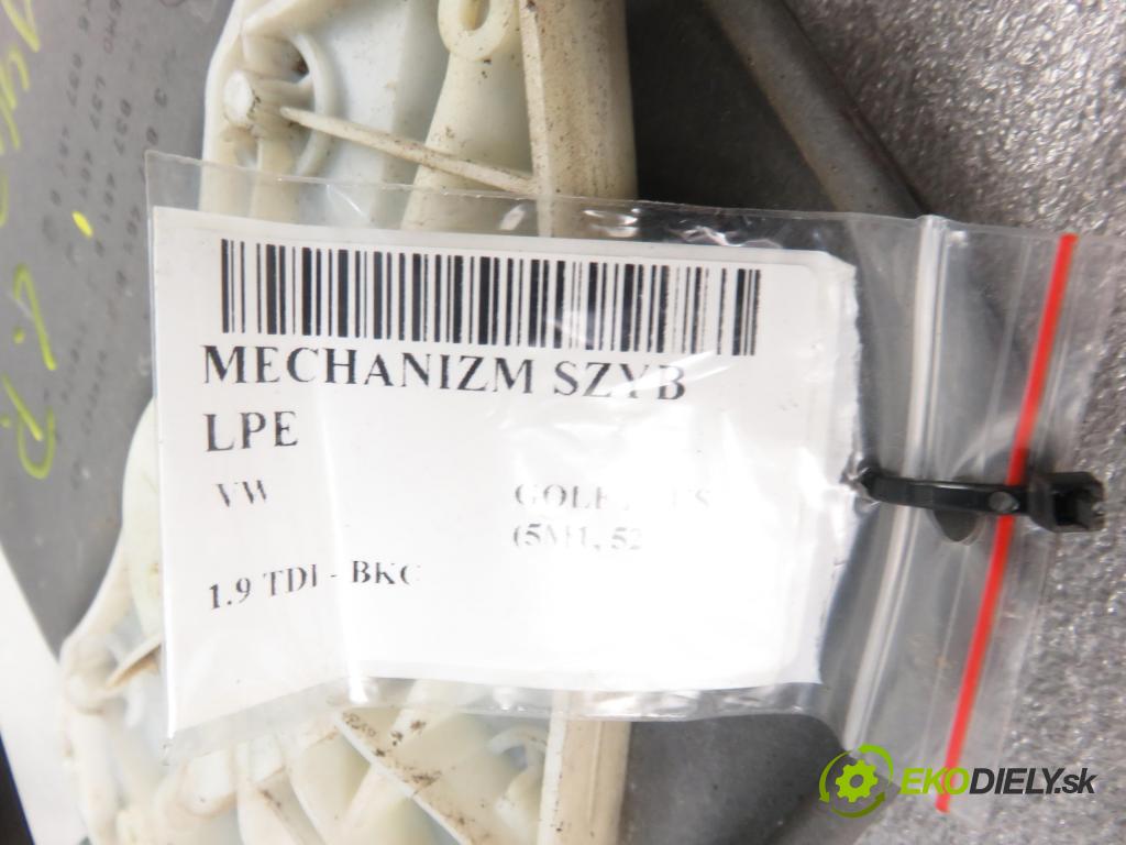 VW GOLF PLUS (5M1, 521) MINIVAN 2006 77,00 1.9 TDI PD 105 - BKC 1896,00 mechanismus oken 5M0837461 ; 1K0959793G ; 5M1837401B
