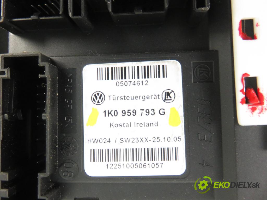 VW GOLF PLUS (5M1, 521) MINIVAN 2006 77,00 1.9 TDI PD 105 - BKC 1896,00 mechanismus oken 5M0837461 ; 1K0959793G ; 5M1837401B