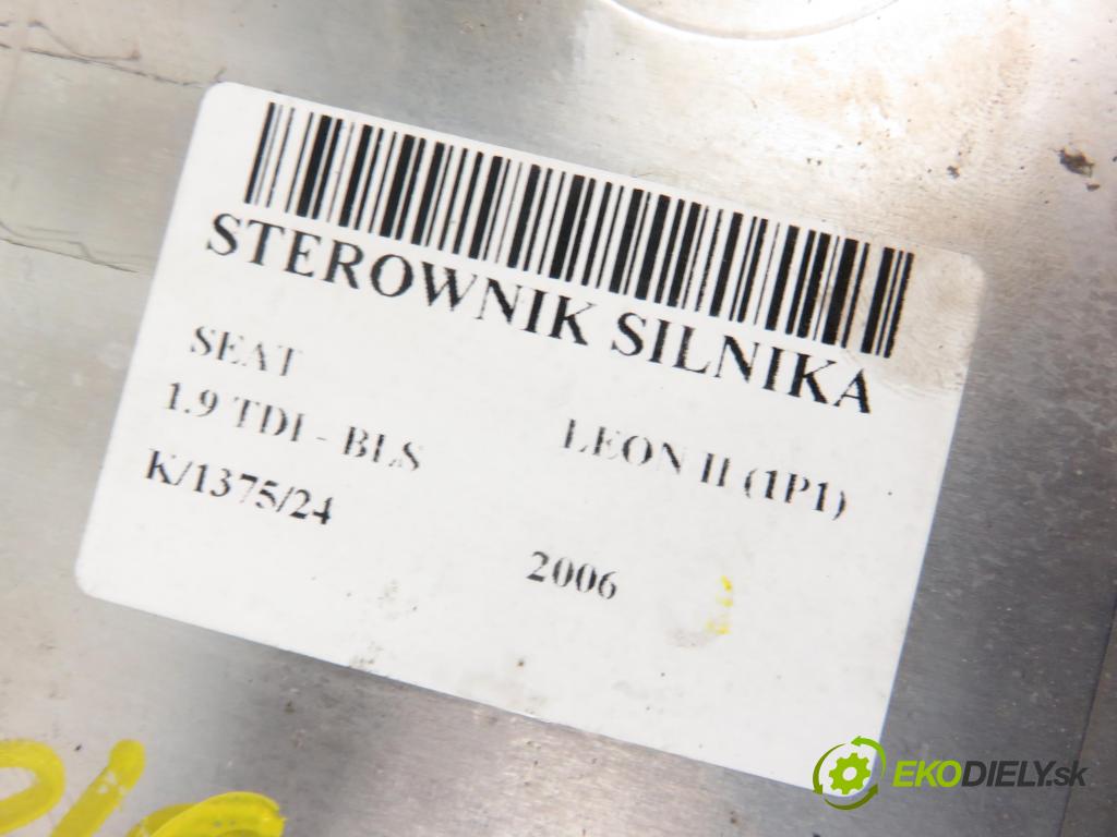 SEAT LEON (1P1) HB 2006 77,00 1.9 TDI - BLS 1896,00 řídící jednotka motora 03G906021JS ; 0281013624