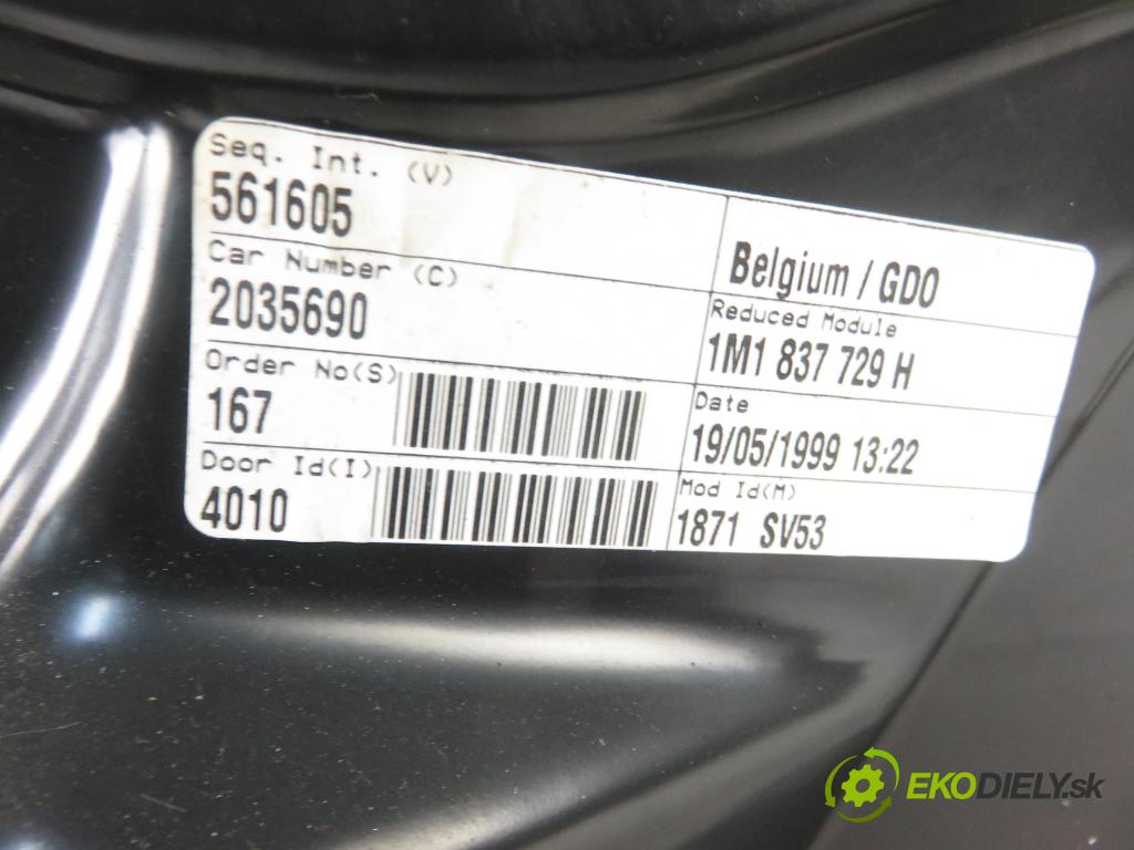 SEAT TOLEDO II (1M2) SEDAN 2001 92,00 1.8 20V 125 - AGN 1781,00 mechanismus oken 1M0837755