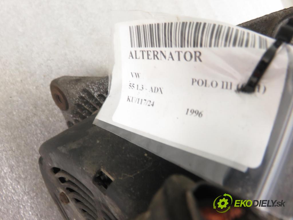VW POLO (6N1) HB 1996 40,00 1.3 55 - ADX 1296,00 Alternátor 0123310019 ; 028903025H (Alternátory)