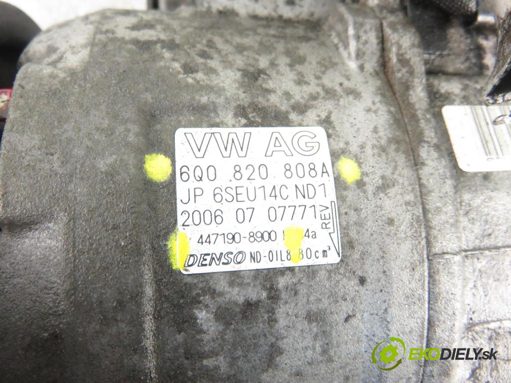 VW POLO (9N_) HB 2007 40,00 1.2 - BMD 1198,00 KOMPRESOR: klimatizace 6Q0820808A ; 4471908900 (Kompresory)