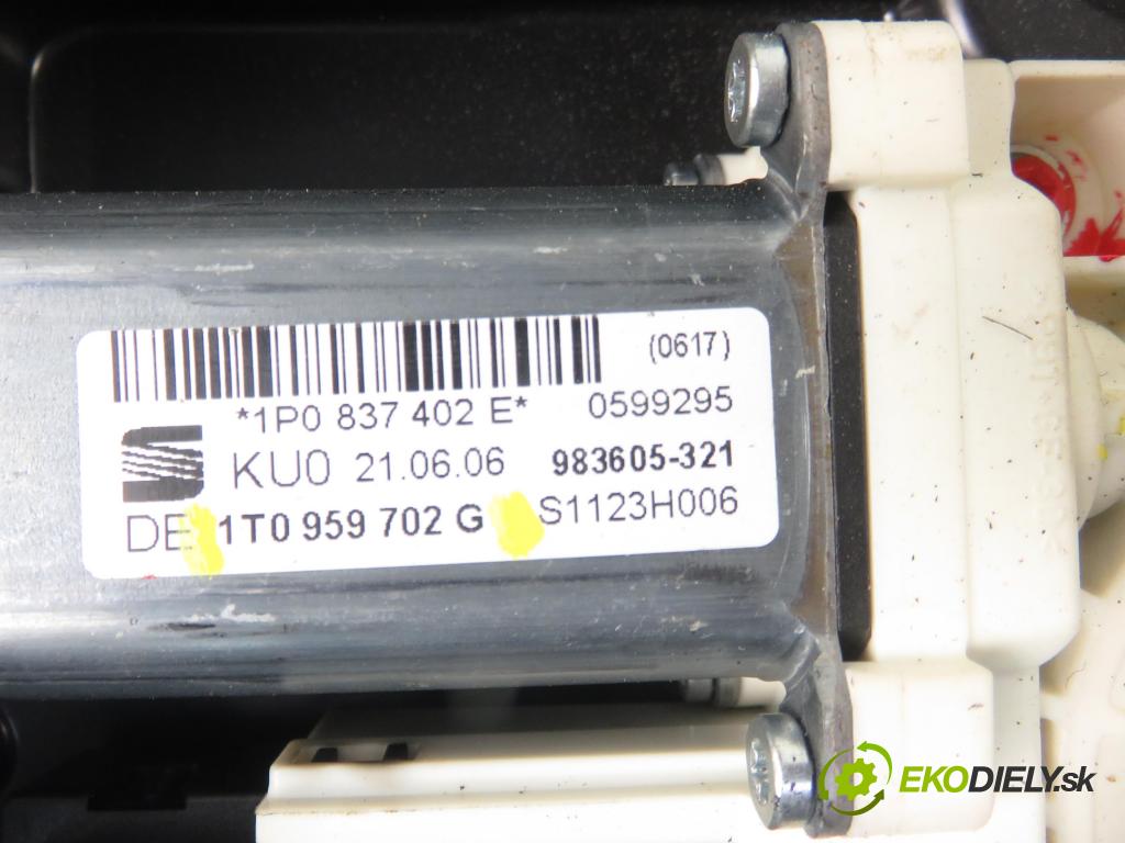SEAT LEON (1P1) HB 2006 77,00 1.9 TDI - BLS 1896,00 mechanismus oken PPE 1K0959792M ; 1T0959702G ; 1P0837402E