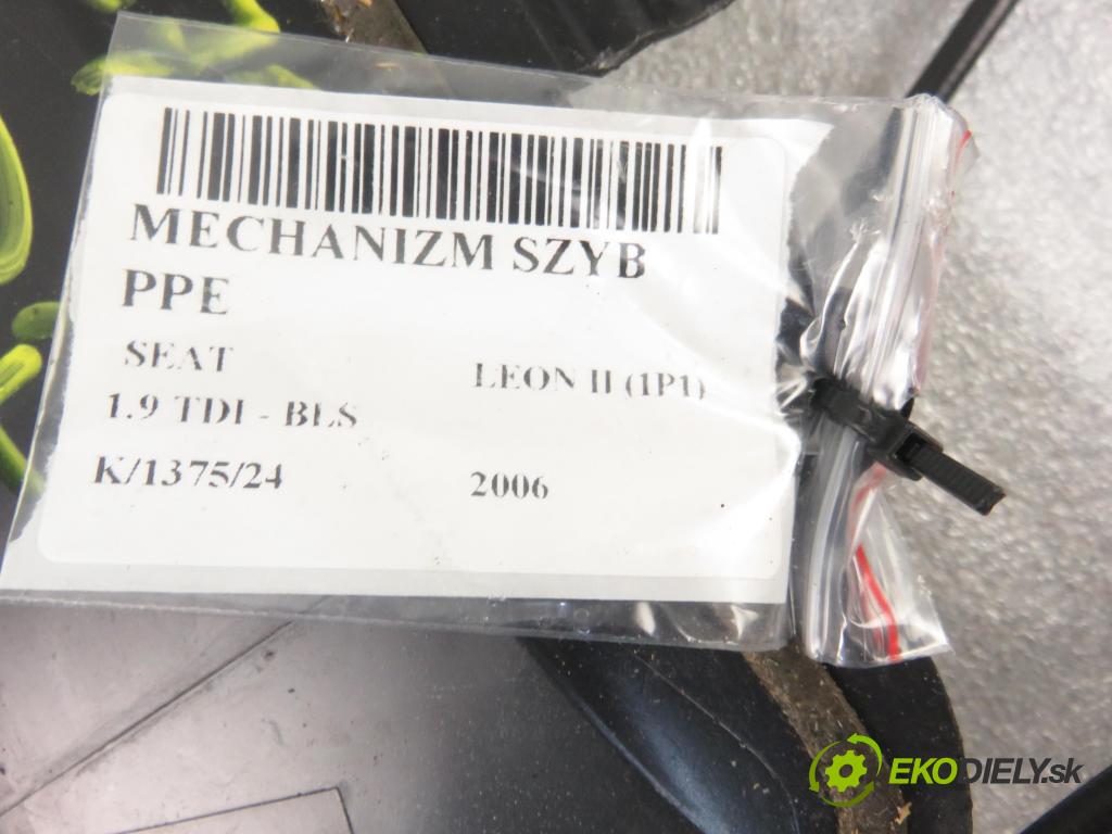 SEAT LEON (1P1) HB 2006 77,00 1.9 TDI - BLS 1896,00 mechanismus oken PPE 1K0959792M ; 1T0959702G ; 1P0837402E