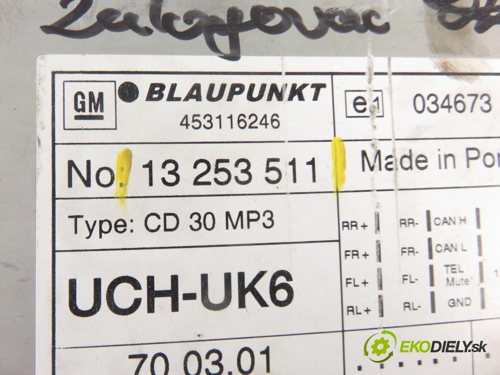 OPEL VECTRA C Kombi (Z02) KOMBI 2008 110,00 1.9 CDTI - Z 19 DTH 1910,00 RADIO CD 13253511