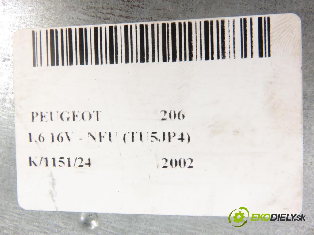 PEUGEOT 206 liftback (2A/C) HB 2002 80,00 1.6 16V - NFU (TU5JP4) 1587,00 RADIO CD 9645145977
