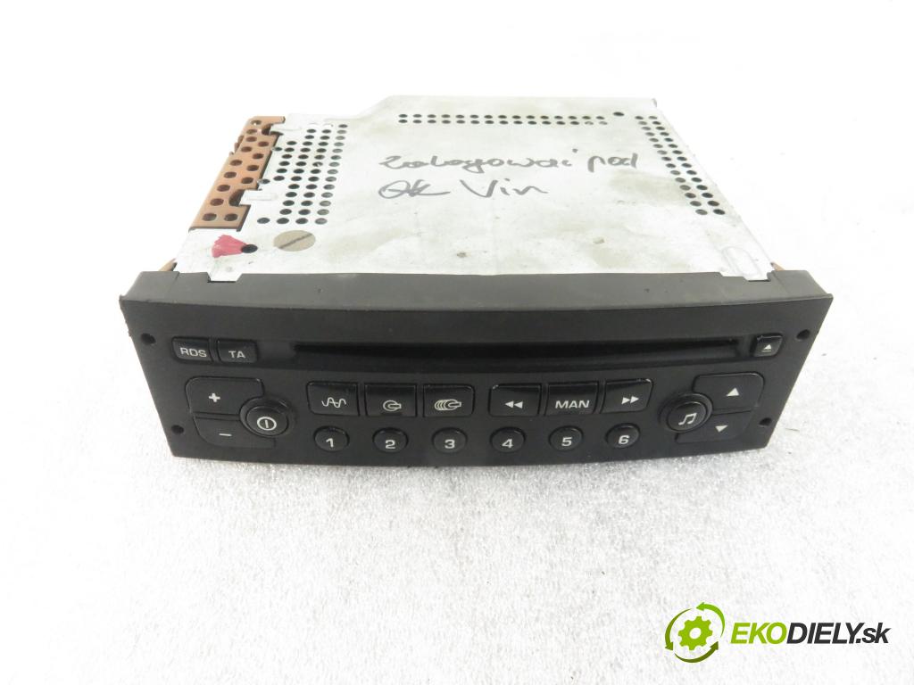 PEUGEOT 206 liftback (2A/C) HB 2002 80,00 1.6 16V - NFU (TU5JP4) 1587,00 RADIO CD 9645145977