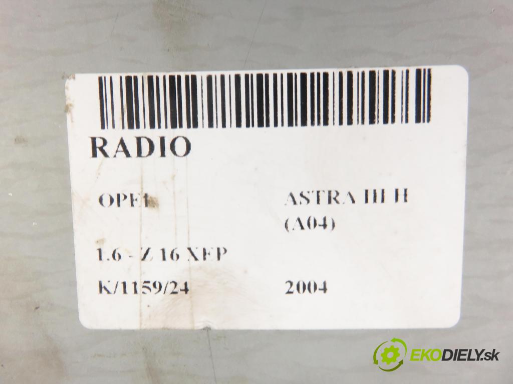 OPEL ASTRA H (A04) HB 2004 77,00 1.6 - Z 16 XEP 1598,00 RADIO CD 93183872