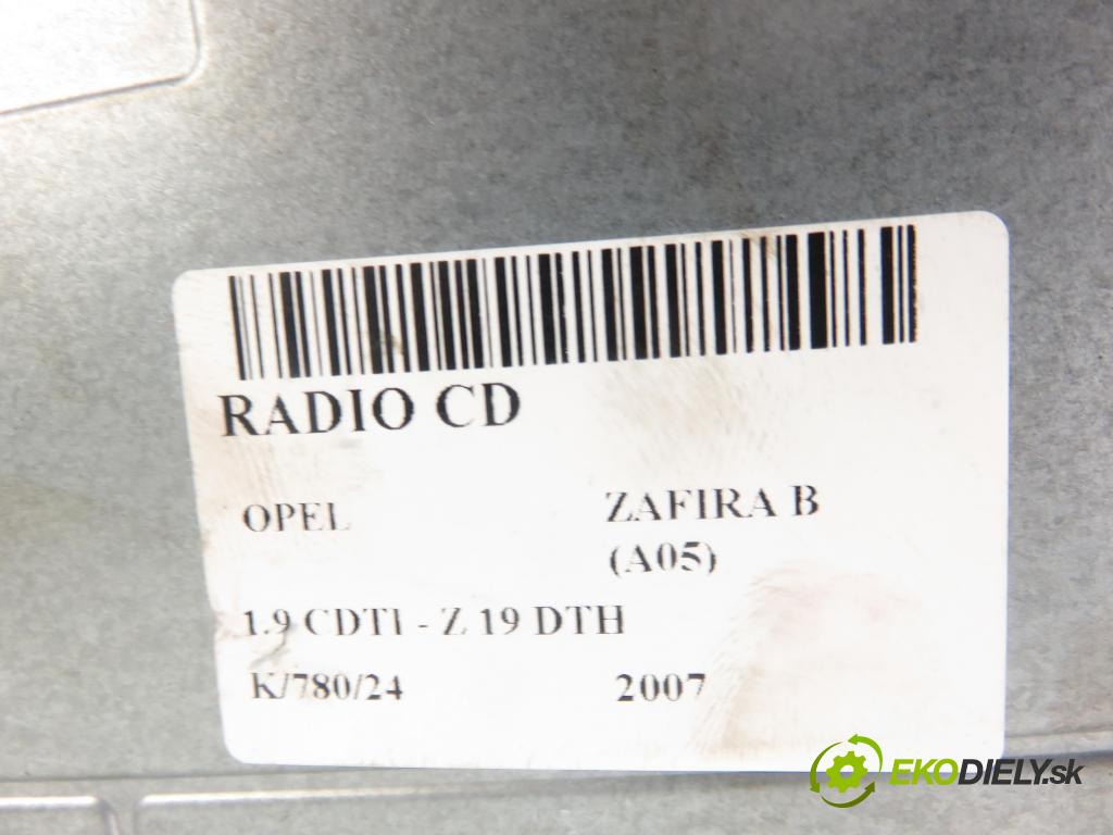 OPEL ZAFIRA B (A05) MINIVAN 2007 110,00 1.9 CDTI 150 - Z 19 DTH 1910,00 RADIO CD 13188465