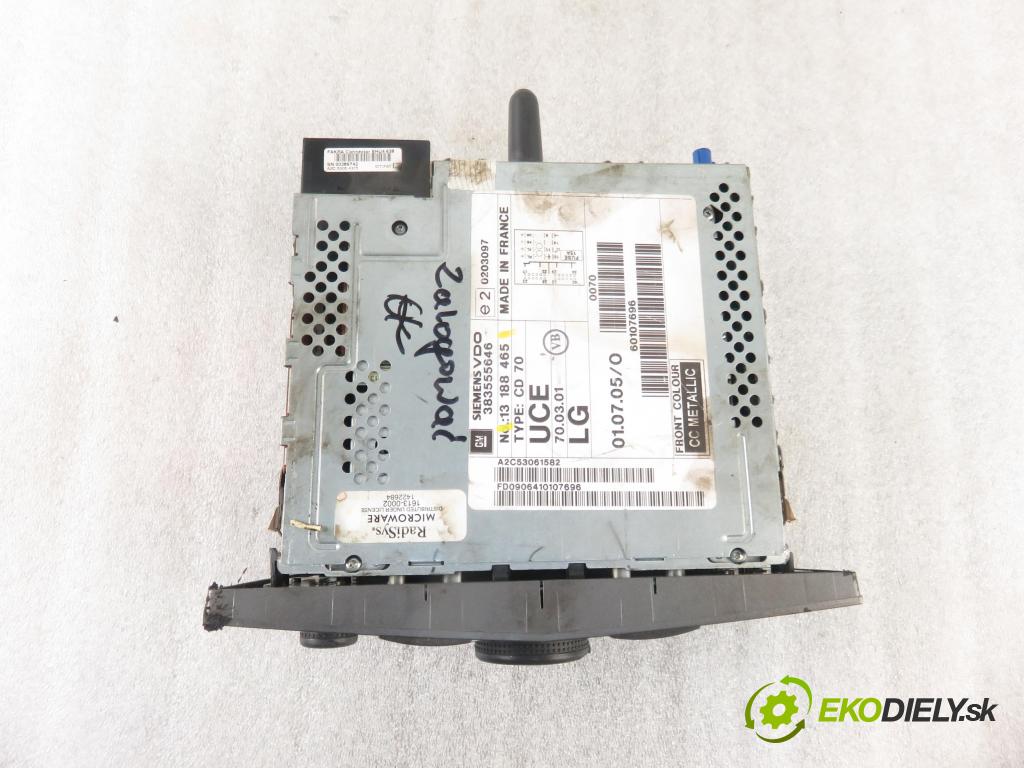 OPEL ZAFIRA B (A05) MINIVAN 2007 110,00 1.9 CDTI 150 - Z 19 DTH 1910,00 RADIO CD 13188465