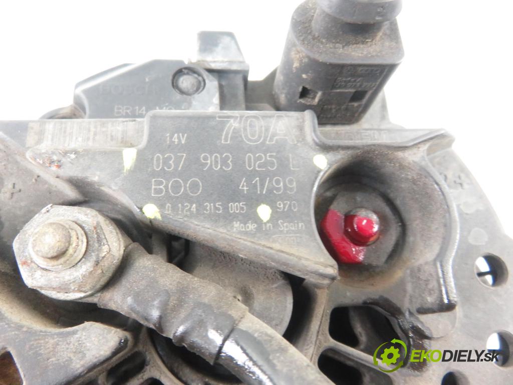 VW POLO CLASSIC (6V2) SEDAN 1999 44,00 60 1.4 - AKK 1390,00 Alternátor 037903025L ; 0124315005 (Alternátory)