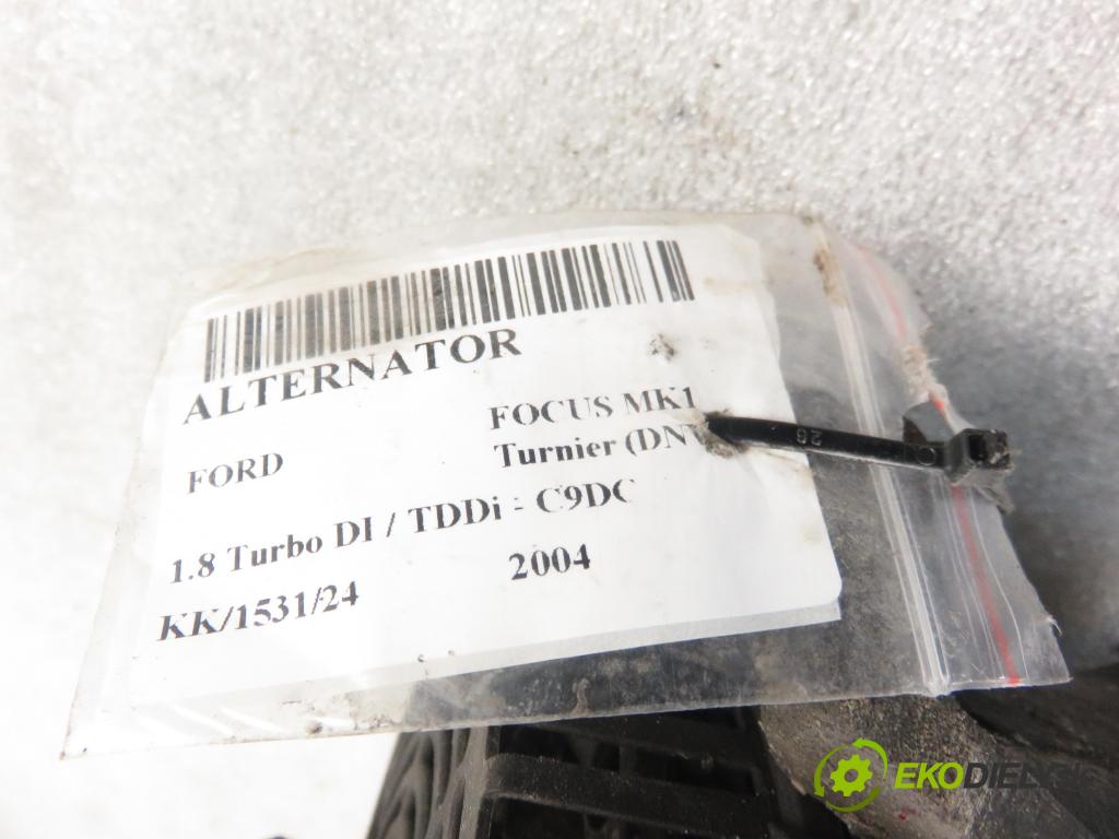 FORD FOCUS Turnier (DNW) KOMBI 2004 66,00 1.8 Turbo DI / TDDi - C9DC 1753,00 Alternátor 98AB10300JG (Alternátory)