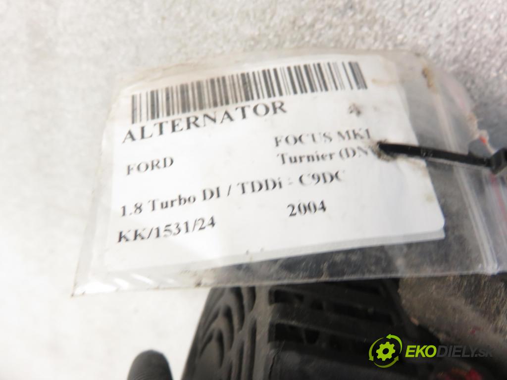 FORD FOCUS Turnier (DNW) KOMBI 2004 66,00 1.8 Turbo DI / TDDi - C9DC 1753,00 Alternátor 98AB10300JG (Alternátory)