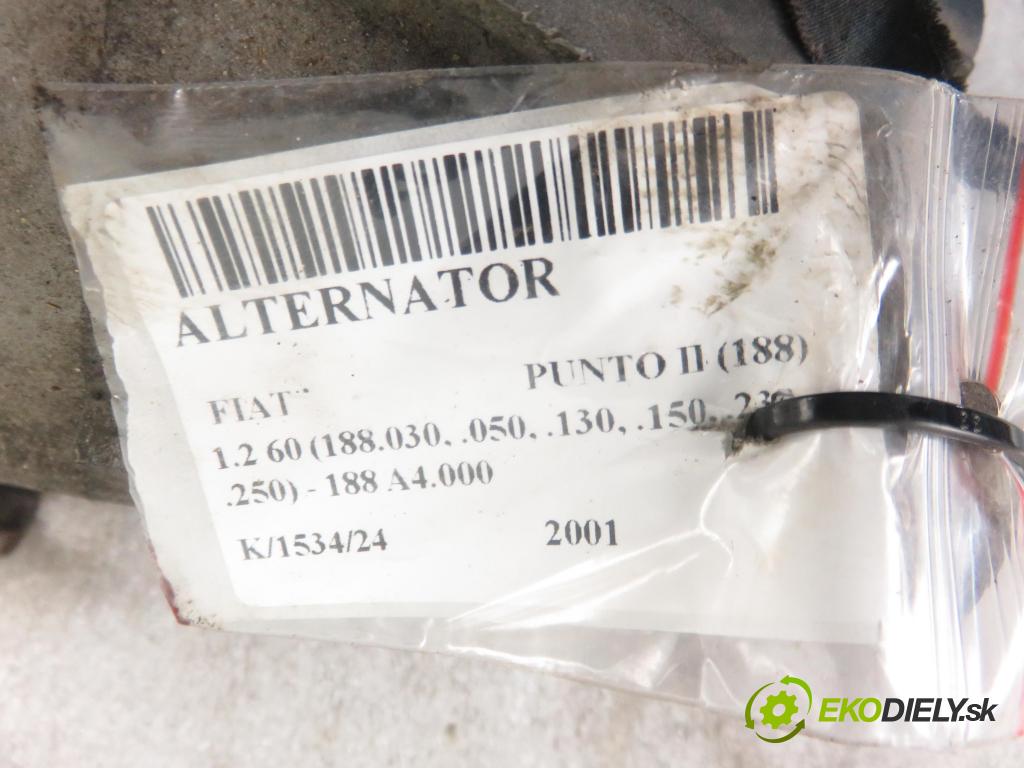 FIAT PUNTO (188_) HB 2001 44,00 1.2 60 - 188 A4.000 1242,00 Alternátor 63321712 (Alternátory)