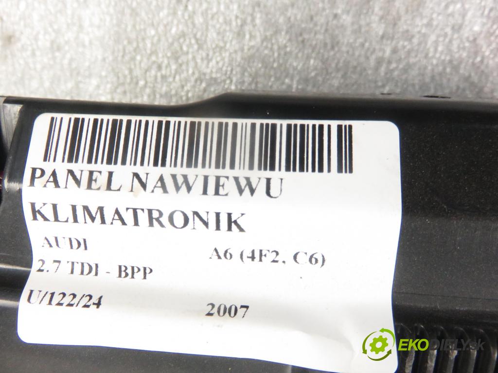 AUDI A6 (4F2, C6) SEDAN 2007 132,00 2.7 TDI 180 - BPP 2698,00 Panel topení KLIMATRONIK 4F1820043AF ; 4F0910043A ; 5HB00883350