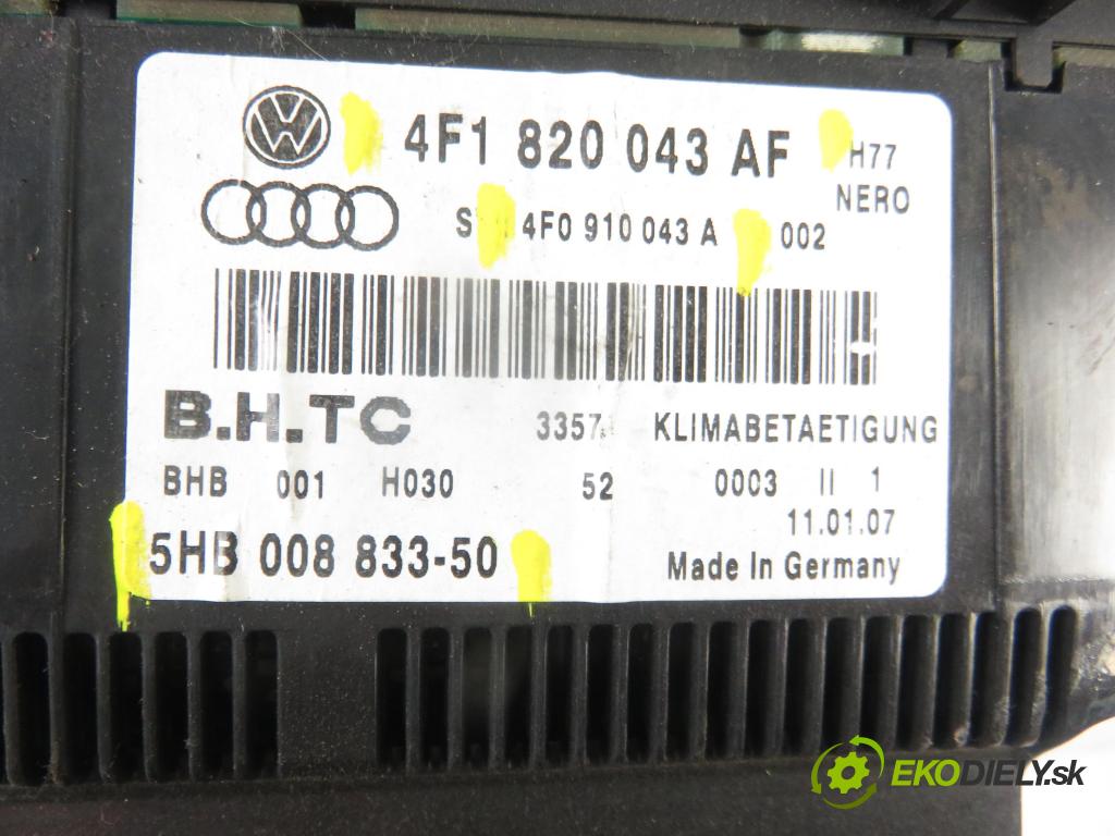 AUDI A6 (4F2, C6) SEDAN 2007 132,00 2.7 TDI 180 - BPP 2698,00 Panel topení KLIMATRONIK 4F1820043AF ; 4F0910043A ; 5HB00883350