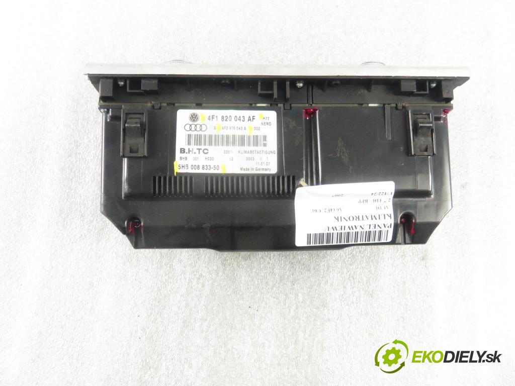 AUDI A6 (4F2, C6) SEDAN 2007 132,00 2.7 TDI 180 - BPP 2698,00 Panel topení KLIMATRONIK 4F1820043AF ; 4F0910043A ; 5HB00883350