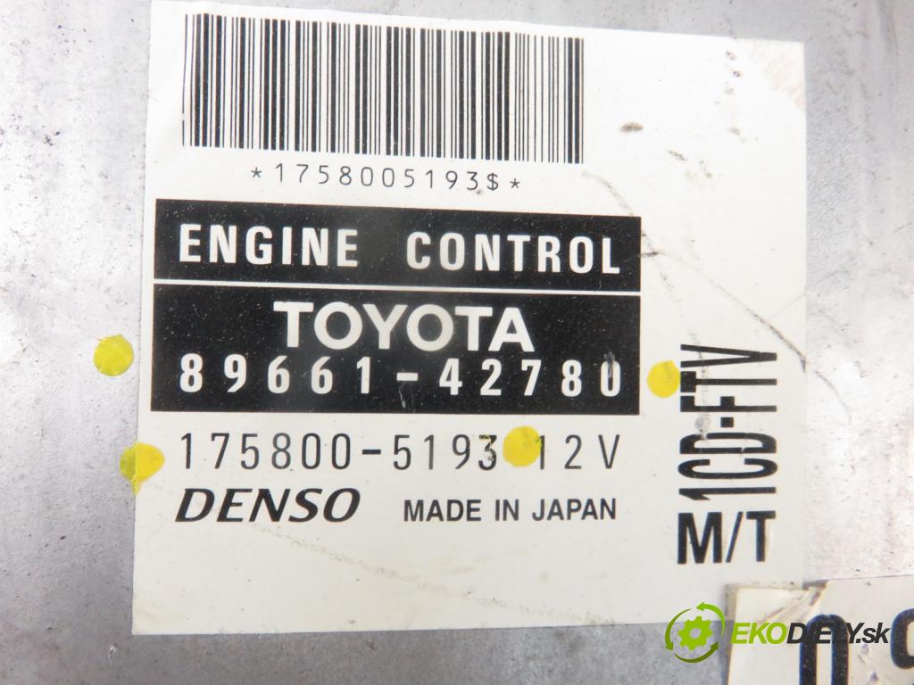 TOYOTA RAV 4 II (_A2_) SUV 2003 85,00 2.0 D-4D 4WD 116 - 1CD-FTV 1995,00 Riadiaca jednotka Motor 8966142780 ; 1758005193