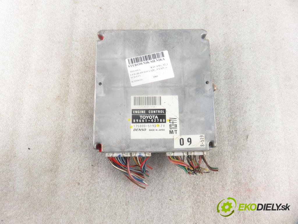 TOYOTA RAV 4 II (_A2_) SUV 2003 85,00 2.0 D-4D 4WD 116 - 1CD-FTV 1995,00 Riadiaca jednotka Motor 8966142780 ; 1758005193