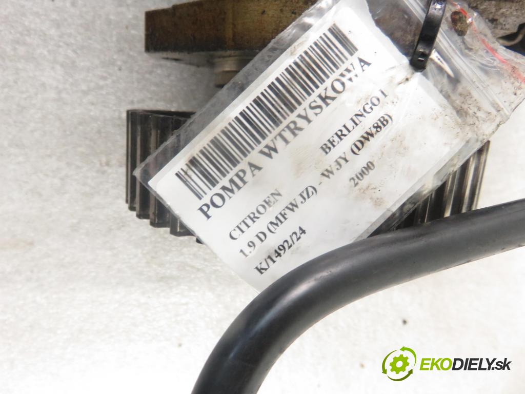 CITROEN BERLINGO / BERLINGO FIRST nadwozie wielkoprzestrzenne (MPV) KOMBIVAN 2000 51,00 1.9 D - WJY (DW8B) 1868,00 Pumpa vstrekovacia R8448B371B (Vstrekovacie čerpadlá)