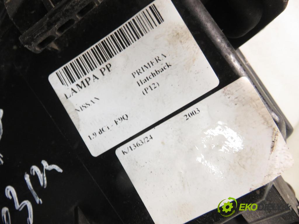 NISSAN PRIMERA Hatchback (P12) LIFTBACK 2003 88,00 1.9 dCi - F9Q 1870,00 Svetlo PP