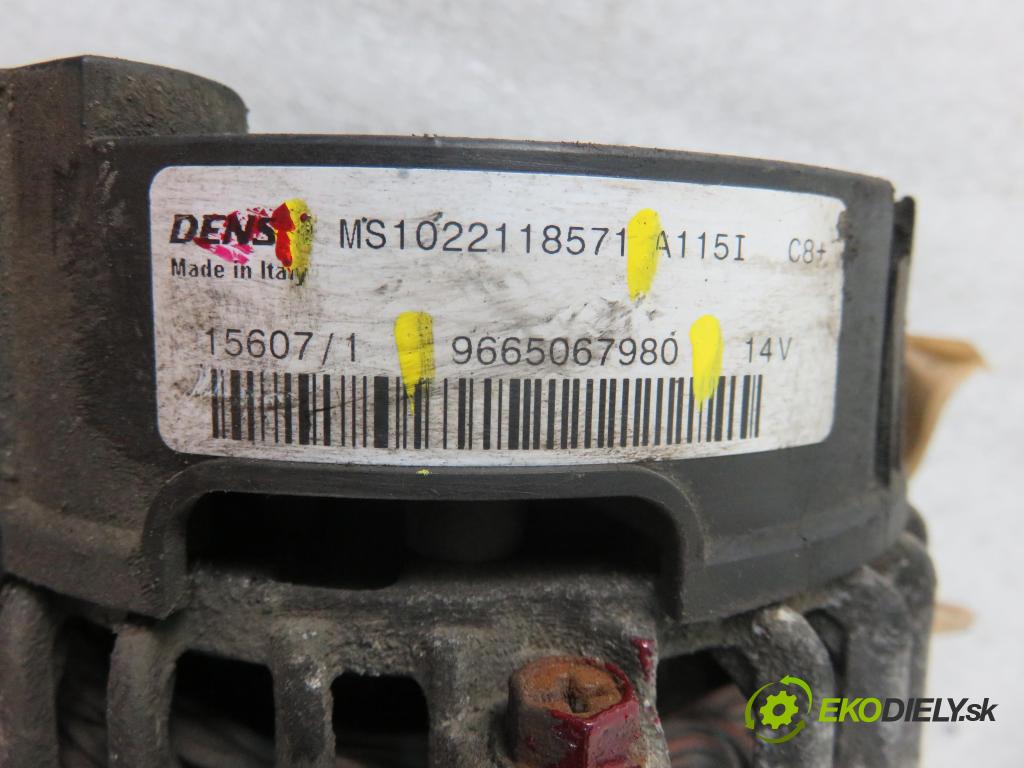 PEUGEOT 207 (WA_, WC_) HB 2006 65,00 1.4 16V - KFU (ET3J4) 1360,00 Alternátor 9665067980 ; MS1022118571 (Alternátory)