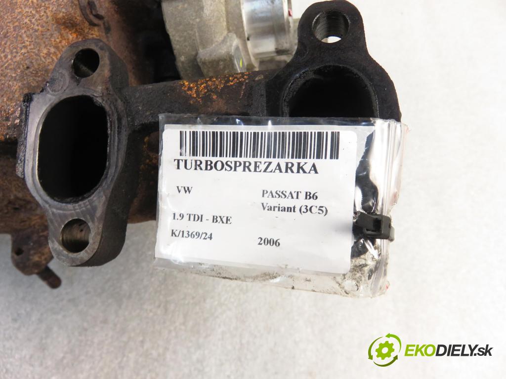 VW PASSAT B6 Variant (3C5) KOMBI 2006 77,00 1.9 TDI - BXE 1896,00 RYCHLONABÍJEČKA: 038253016K (Turbodúchadla (kompletní))