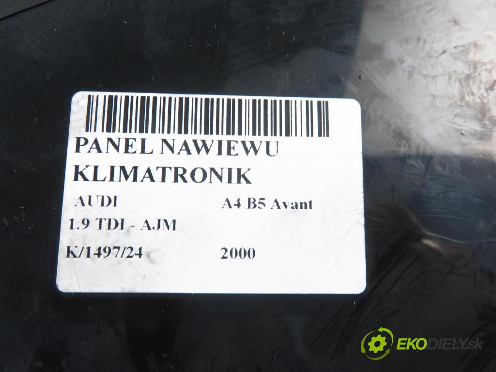 AUDI A4 Avant (8D5, B5) KOMBI 2000 85,00 1.9 TDI - AJM 1896,00 Panel topení KLIMATRONIK 8D0820043N ; 5HB00790804