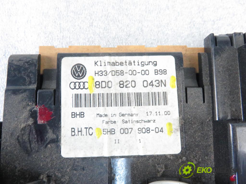 AUDI A4 Avant (8D5, B5) KOMBI 2000 85,00 1.9 TDI - AJM 1896,00 Panel topení KLIMATRONIK 8D0820043N ; 5HB00790804