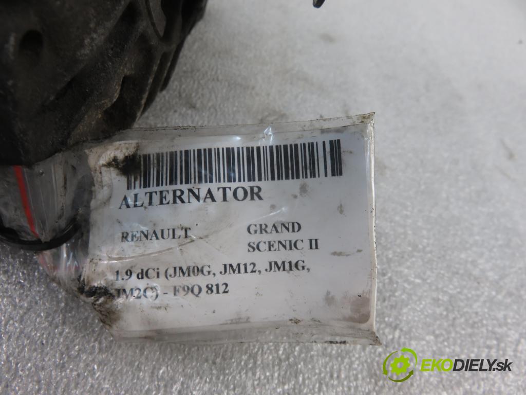 RENAULT GRAND SCENIC II (JM0/1_) MINIVAN 2005 88,00 1.9 dCi 120 - F9Q 812 1870,00 Alternátor 8200495305 (Alternátory)