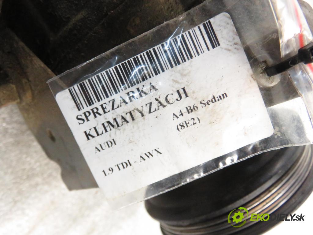 AUDI A4 (8E2, B6) SEDAN 2001 96,00 1.9 TDI PD 130 - AWX 1896,00 KOMPRESOR: klimatizace 4472208403 (Kompresory)