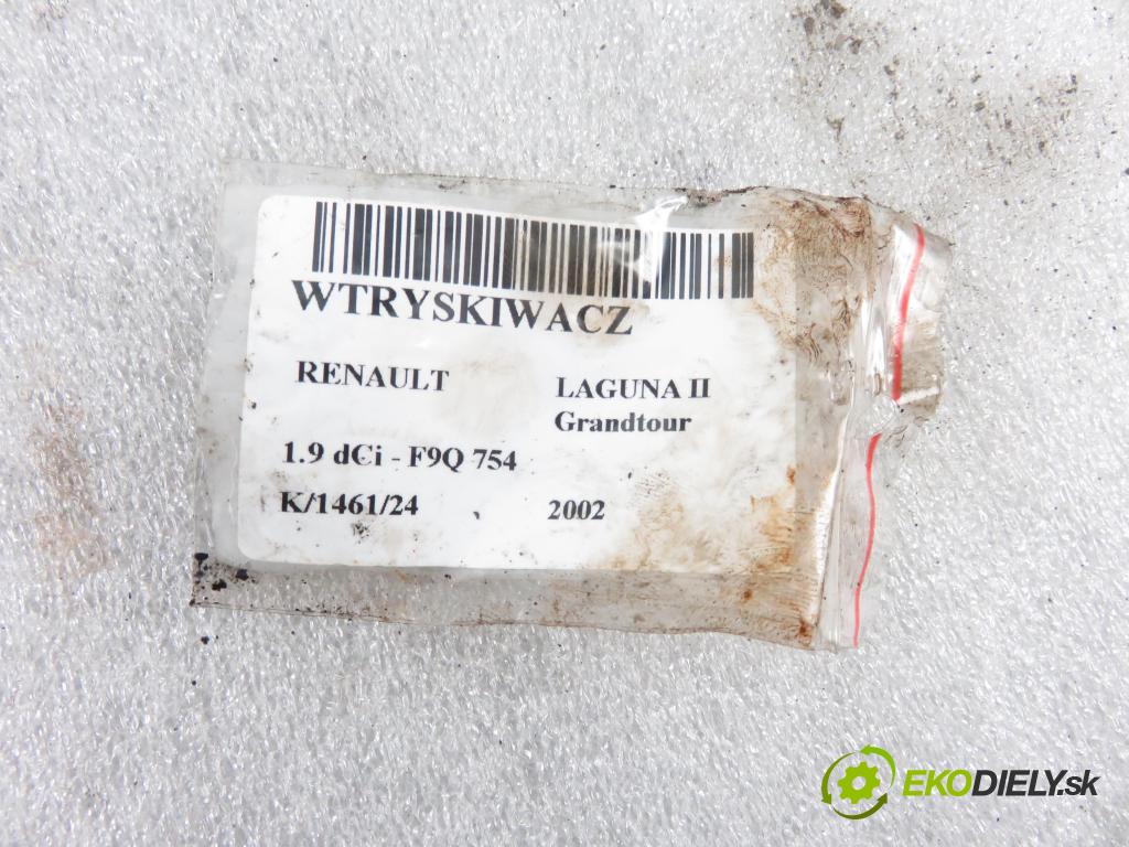 RENAULT LAGUNA II Grandtour (KG0/1_) KOMBI 2002 74,00 1.9 dCi 107 - F9Q 754 1870,00 vstrekovač 8200100272 ; 0445110110B (Vstrekovače)
