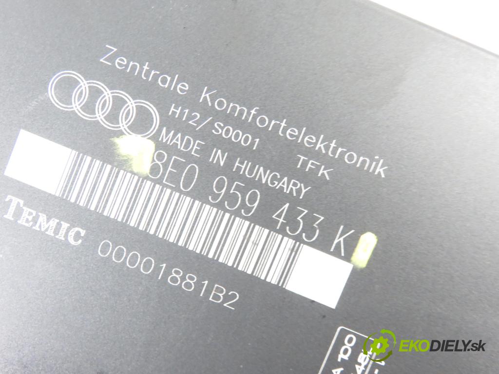 AUDI A4 (8E2, B6) SEDAN 2001 96,00 1.9 TDI PD 130 - AWX 1896,00 MODUL komfortu 8E0959433K
