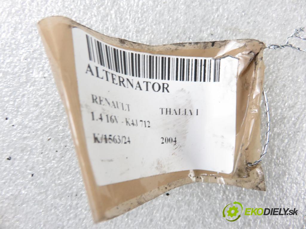 RENAULT THALIA I (LB0/1/2_) SEDAN 2004 0,00 1.4 16V - K4J 712 1390,00 Alternátor 7700434900 ; 0124415014 (Alternátory)