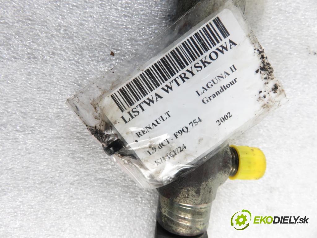 RENAULT LAGUNA II Grandtour (KG0/1_) KOMBI 2002 74,00 1.9 dCi 107 - F9Q 754 1870,00 Lišta vstrekovacia 0445214024 ; 8200347176 ; 0281002522 (Vstrekovacie lišty)