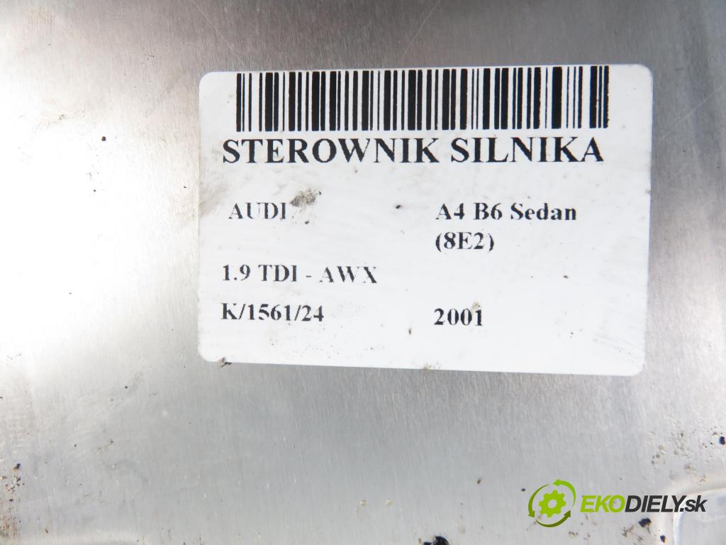 AUDI A4 (8E2, B6) SEDAN 2001 96,00 1.9 TDI PD 130 - AWX 1896,00 Riadiaca jednotka Motor 038906019CG ; 0281010406