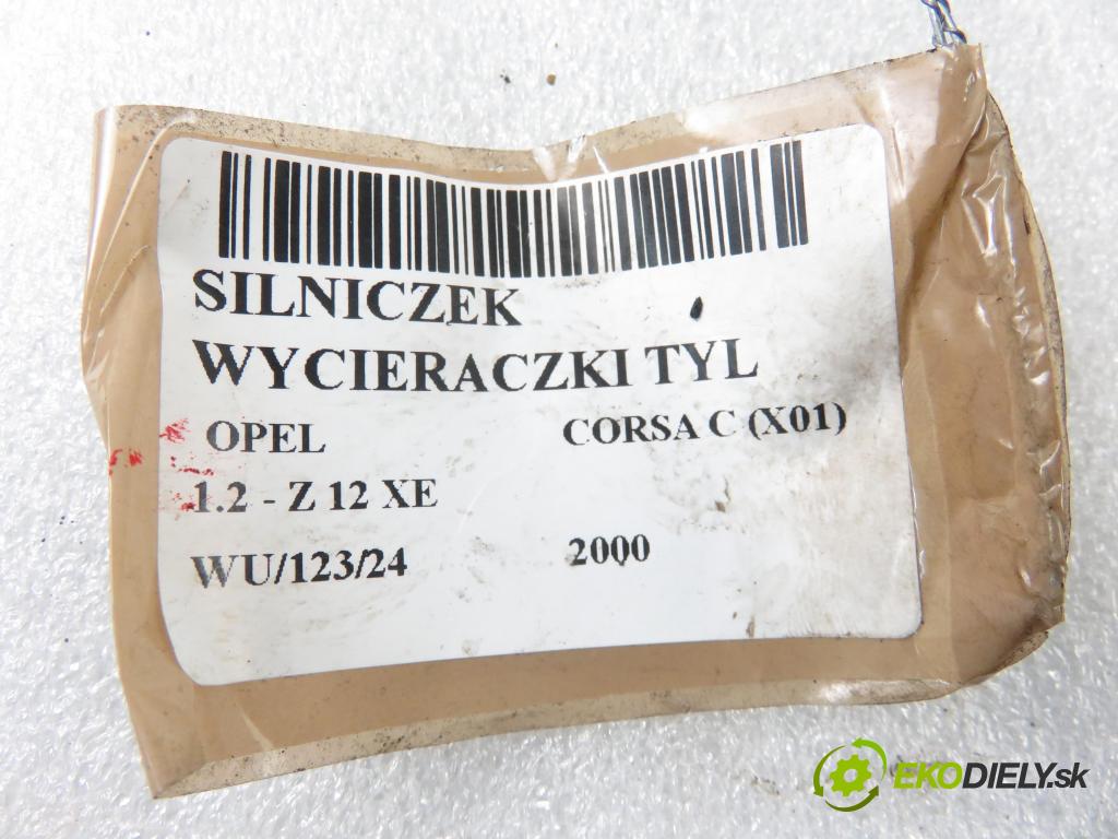 OPEL CORSA C (X01) HB 2000 55,00 1.2 16V 75 - Z 12 XE 1199,00 motorek stěrače ZADNÍ: 09132802 ; 53011112