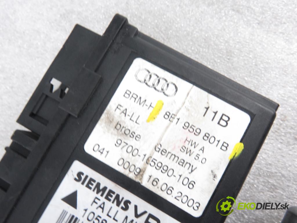 AUDI A4 (8E2, B6) SEDAN 2001 96,00 1.9 TDI PD 130 - AWX 1896,00 motorek sťahovaní oken LP 8E1959801B ; 5WK47002CBF