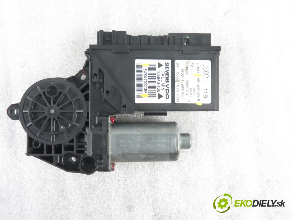 AUDI A4 (8E2, B6) SEDAN 2001 96,00 1.9 TDI PD 130 - AWX 1896,00 motorek sťahovaní oken LP 8E1959801B ; 5WK47002CBF