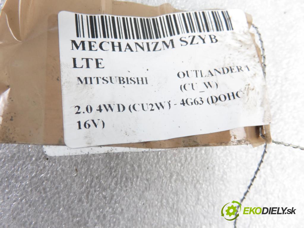 MITSUBISHI OUTLANDER I (CU_W) SUV 2005 118,00 2.4 4WD 160 (CU5W) - 4G69 2378,00 mechanismus oken LTE MR573887LH
