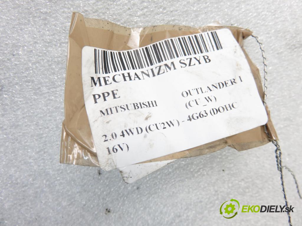 MITSUBISHI OUTLANDER I (CU_W) SUV 2005 118,00 2.4 4WD 160 (CU5W) - 4G69 2378,00 mechanismus oken PPE MR573886RH