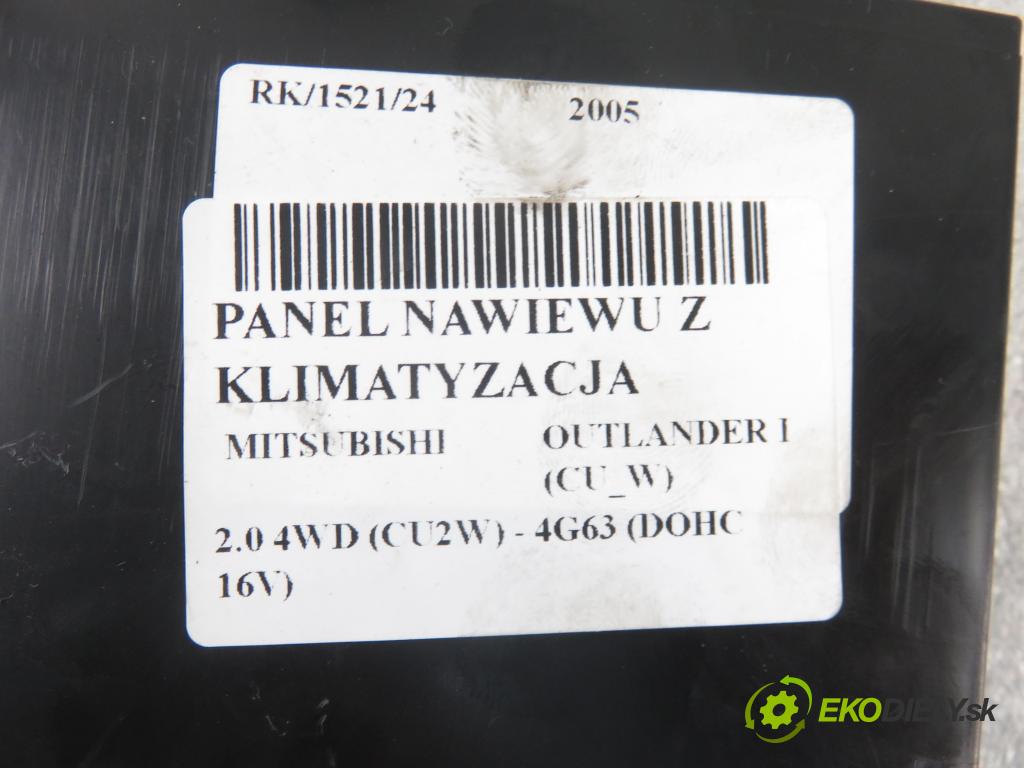 MITSUBISHI OUTLANDER I (CU_W) SUV 2005 118,00 2.4 4WD 160 (CU5W) - 4G69 2378,00 Panel kúrenia KLIMATIZACE: MR979972HA