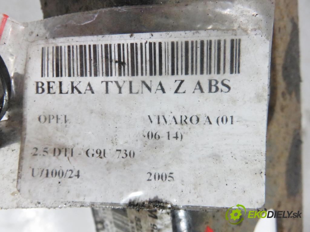 OPEL VIVARO A Autobus (X83) BUS 2005 99,00 2.5 DTI - G9U 730 2464,00 výztuha zadní část ABS 8200267979 ; 93851576