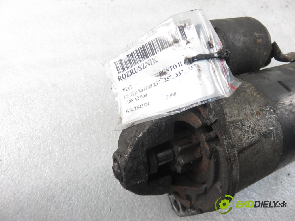 FIAT PUNTO (188_) HB 2000 59,00 1.9 JTD 80 - 188 A2.000 1910,00 Štartér 0001109070 (Štartéry)