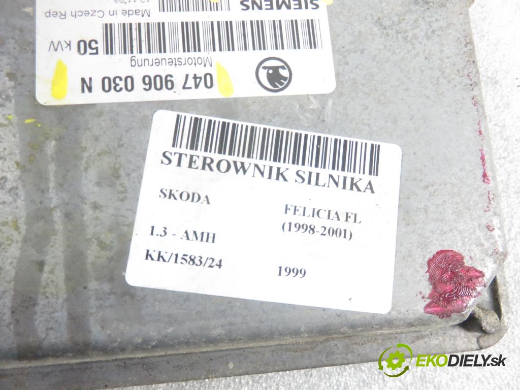 SKODA FELICIA II (6U1) HB 1999 50,00 1.3 MPI 68 1289,00 Riadiaca jednotka Motor 5WP432602 ; 047906030N