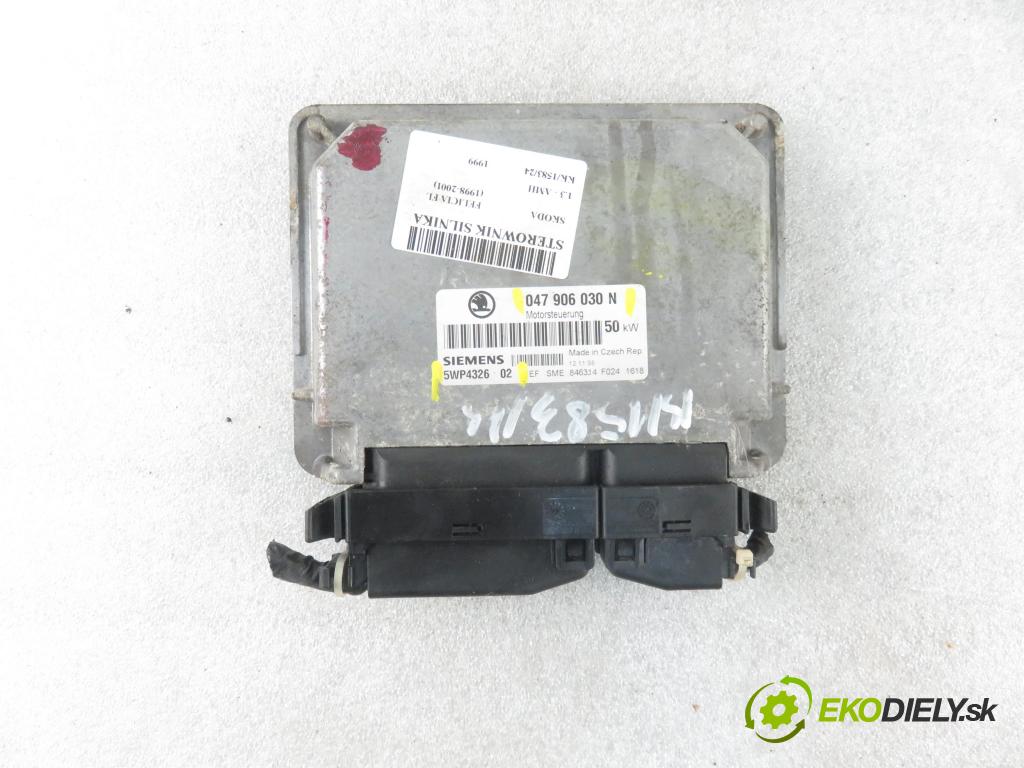 SKODA FELICIA II (6U1) HB 1999 50,00 1.3 MPI 68 1289,00 Riadiaca jednotka Motor 5WP432602 ; 047906030N