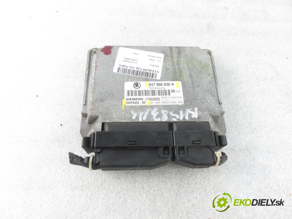 SKODA FELICIA II (6U1) HB 1999 50,00 1.3 MPI 68 1289,00 Riadiaca jednotka Motor 5WP432602 ; 047906030N
